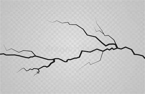 Ensemble De Fissures De Vecteur Sur Le Fond Transparent Illustration De