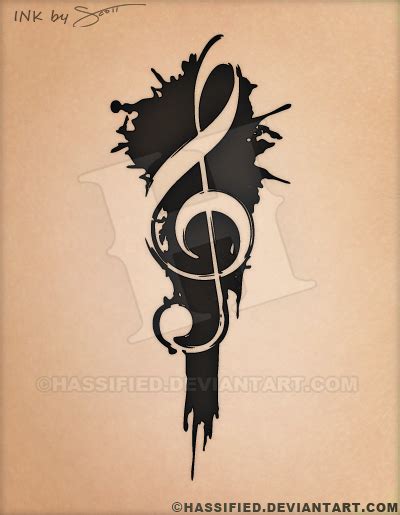 Treble Clef Tattoo By Hassified On Deviantart