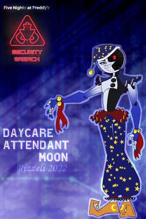 daycare attendant moon fnaf sb ref by rizzeli on deviantart
