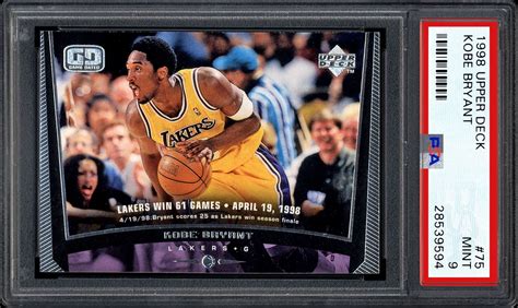 Kobe bryant was one of the most celebrated former national basketball association (nba) players. Auction Prices Realized Basketball Cards 1998 Upper Deck Kobe Bryant