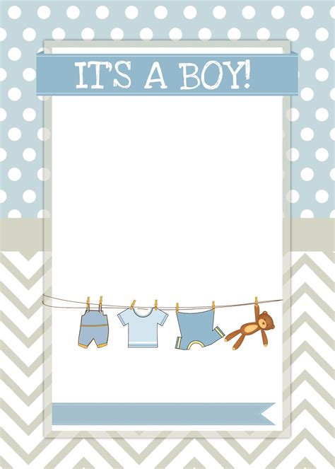 Free Printable Baby Boy Baby Shower Invitations