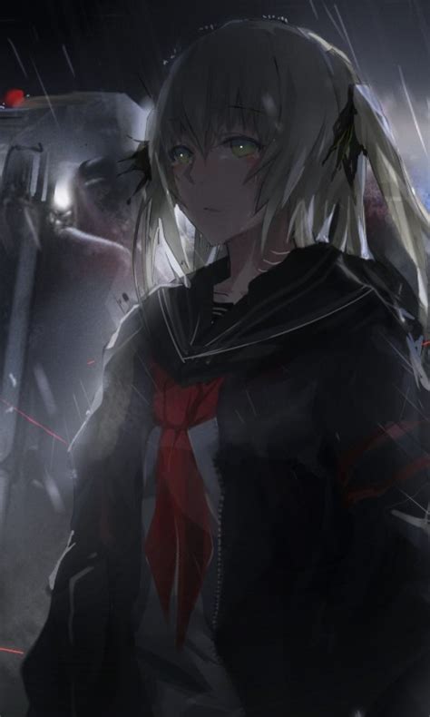 See more ideas about anime girl, dark anime girl, anime. Download 480x800 Anime Girl, Soldiers, Raining, Dark Theme ...