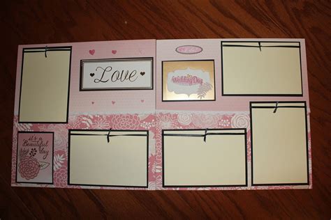 wedding 12 x 12 premade scrapbook layout love i do wedding day handmade 12 x 12 wedding