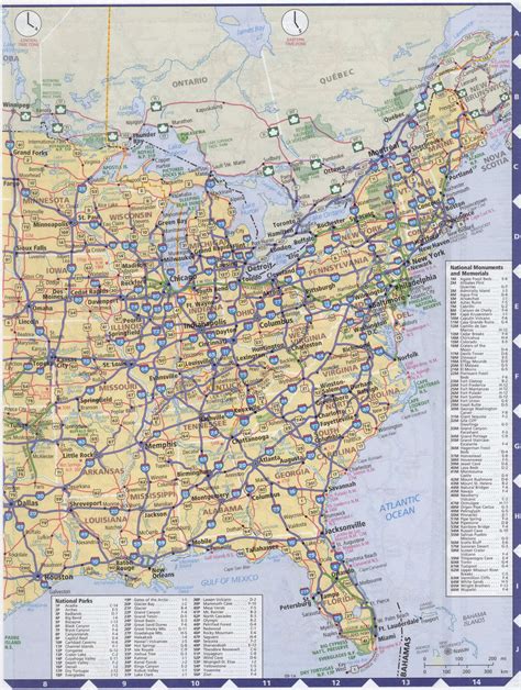 Us Map With Roads And Highways