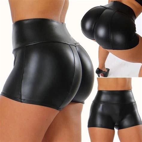 Tight Booty Shorts Vegan Leather Faux Attractive Summer Etsy