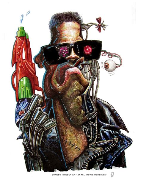 Terminator Caricature Cartoon Terminator