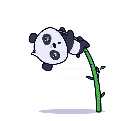 Cute Panda Climbing Bamboo Tree Illustration 2966747 Vector Art At Vecteezy