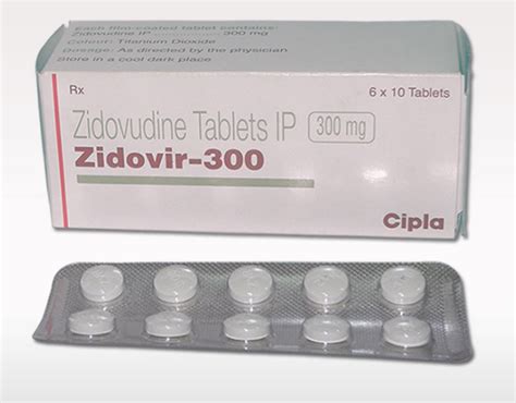 Zidovir Zidovudine Tablets 300 Packaging 60 Rs 500 Strip G R Medex