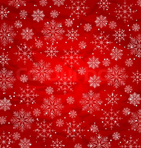 Christmas Red Wallpaper Snowflakes Texture Stock Vector Colourbox