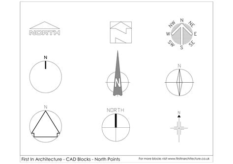 Cad Blocks North Point 01 First In Architecture