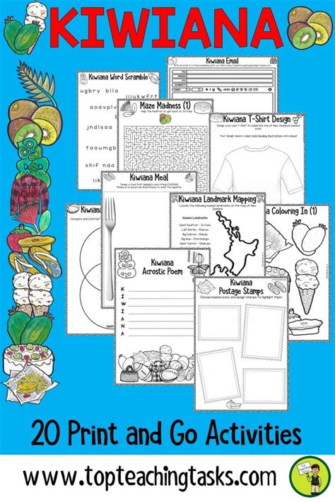 Kiwiana Print And Go Activity Pack Kiwiana Activities Activity Pack