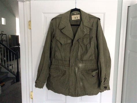 Vintage Ww2 Us M 1943 Field Jacket M43 Us Army Military Size 36 Regular