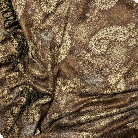 Gold Blanket Gold Paisley Blanket Gold Throw Silk Blanket