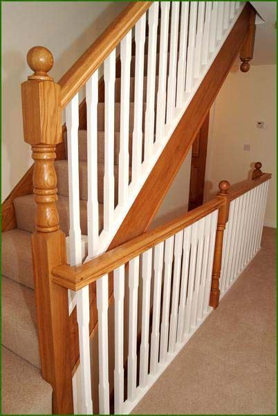 I cut them to the desired length i needed them to fit between the top. Oak and White Spindle Staircase | Oak stairs, Interior ...