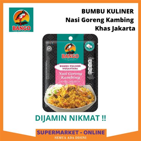 Pembayaran mudah, pengiriman cepat & bisa cicil 0%. TERLARIS Bango Bumbu Kuliner Nusantara Nasi Goreng Kambing Khas Jakarta | Shopee Indonesia