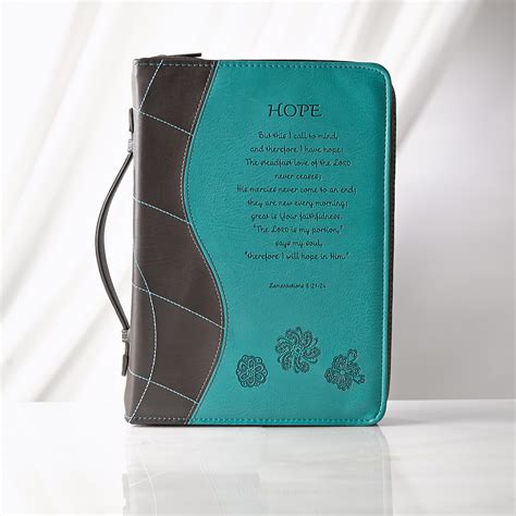 Hope Turquoise Luxleather Bible Cover Medium Free Delivery At