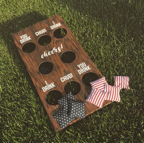 Corn Hole Drinking Game Backyard Party Games Outdoor Drinking Games