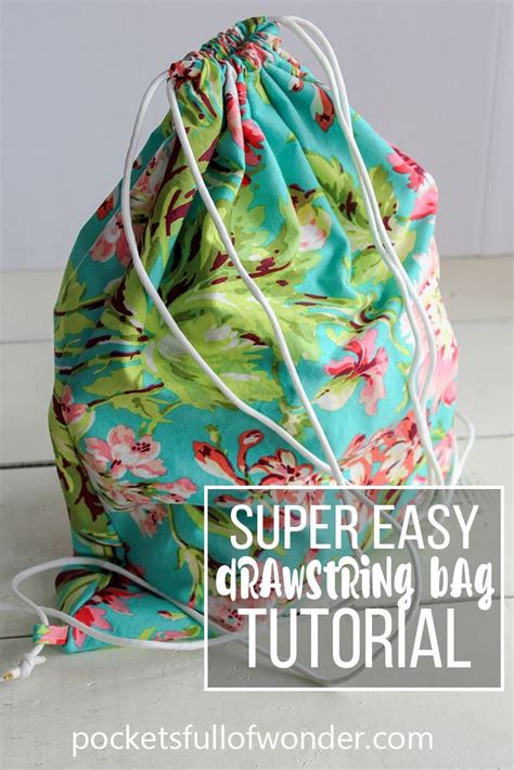 Super Simple Drawstring Backpack So Easy No Pattern Needed This