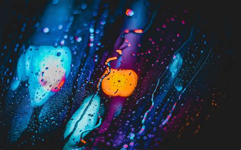 Rain Wallpaper 4k Lights Bokeh Blur Glass