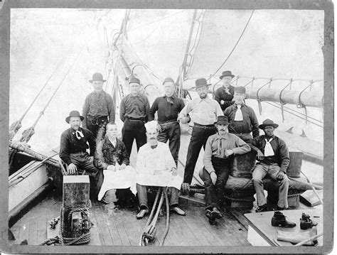 Crew Of Unidentified Vessel Probably A Big American Schooner Note The