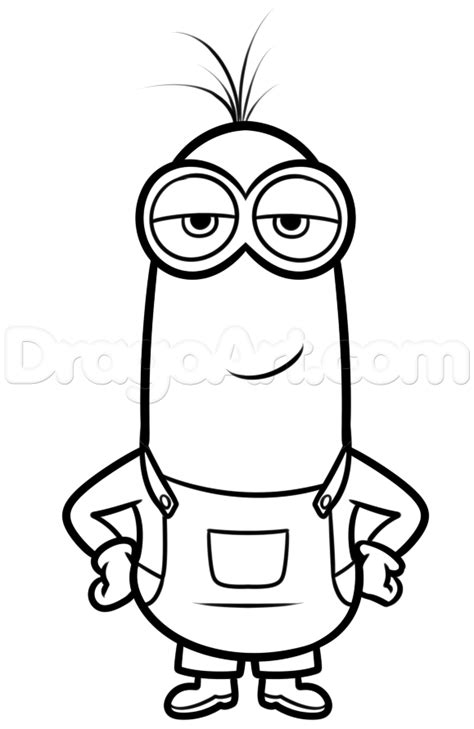 How To Draw Kevin From Minions Step 8 Svg Files Pinterest