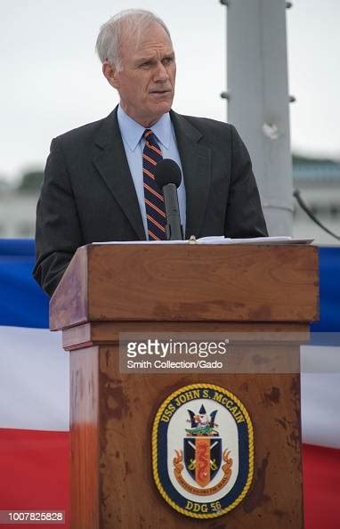 Secretary Of The Navy Richard V Spencer Speaks During A Ceremony