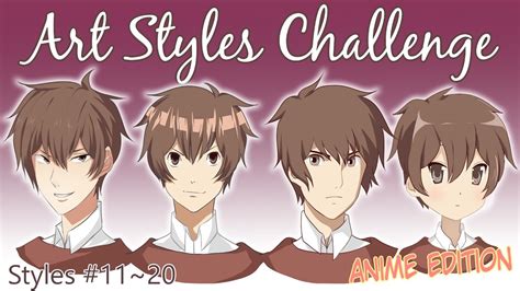 20 Art Styles Challenge Anime Edition Speedpaint Part 2 Youtube