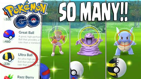 How 236 Ultra Balls And Rare Pokemon Catches Ultra Ball Farming In