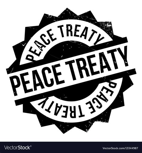 peace treaty rubber stamp royalty free vector image