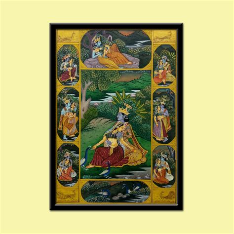 Indian Art Kama Sutra Illustration Krishna And Radha FINE Etsy
