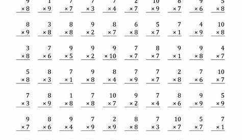 7's Multiplication Worksheet - Times Tables Worksheets