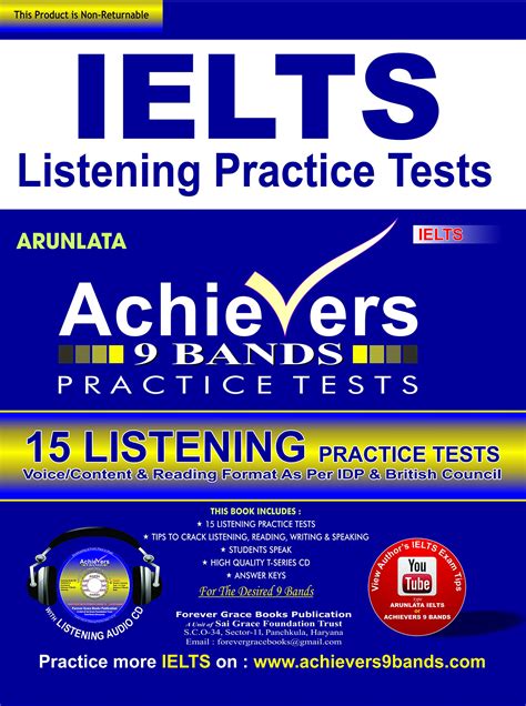 Achiever Ielts 9 Bands Ielts Listening Practice Tests Kit 15 Ielts