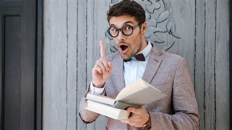 Funny Guy Glasses Reading Book Surprised Body Reboot