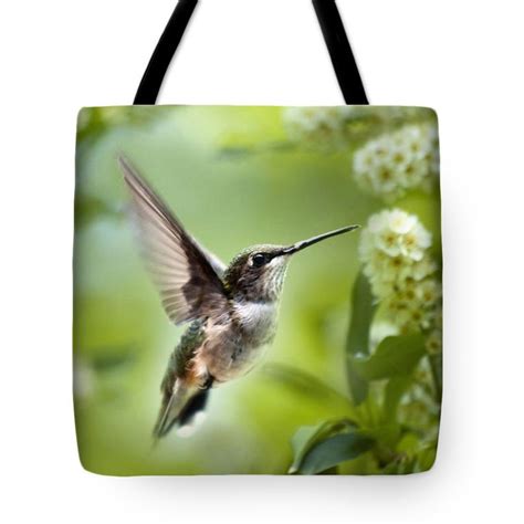 Peaceful Love Hummingbird Tote Bag By Christina Rollo Tote Bag Bags