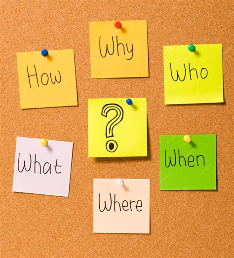 Premium Photo | 5w + 1h