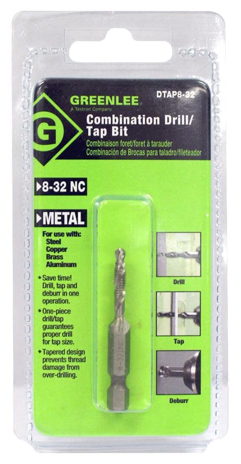 8 32nc Greenlee Dtap8 32 Combination Drill And Tap Bit