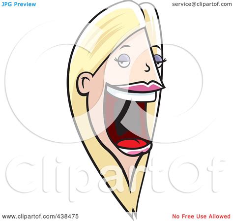 Royalty Free Rf Clipart Illustration Of A Blond Woman With A Loud