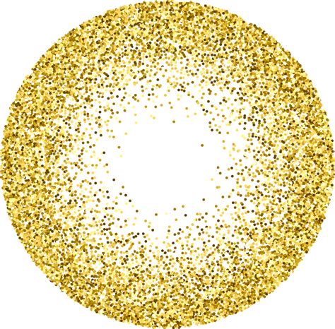 Gold Glitter Circle Transparent Background Png