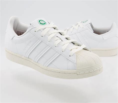 Adidas Superstar Clean Classics Trainers White Off White Green