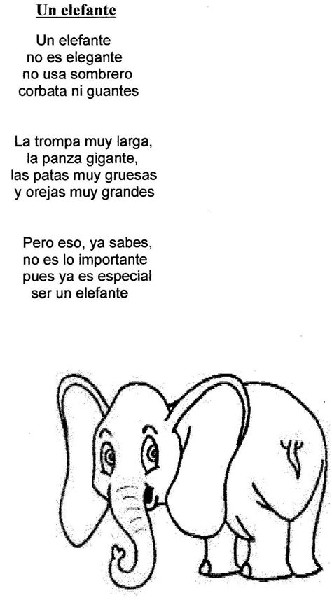 Un Elefante Poemas Para Niños Poesía Para Niños Poesias Cortas Para