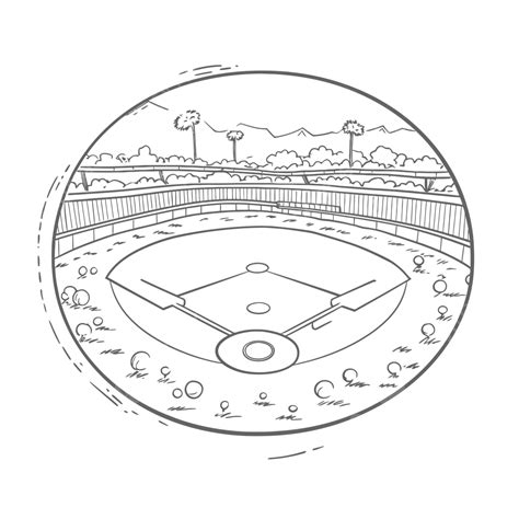 Baseball Coloring Pages Fresh Baseball Field Coloring Pages Outline
