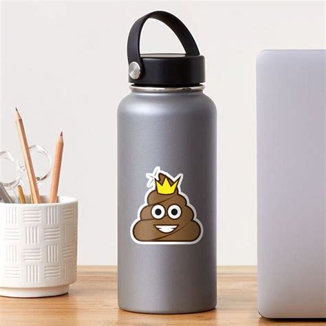 Poop Emoji Crown Sticker For Sale By Jvshop Redbubble