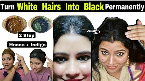 Turn White Hairs Into Black Permanently 2 Step Henna Indigo Process