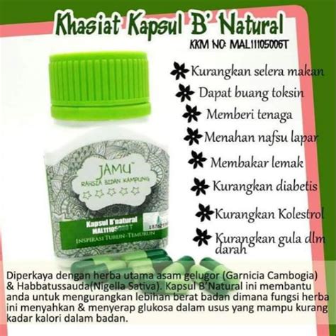 No kkm jamu nenek rapat plus : Jamu Rahsia Bidan Kampung Kapsul B'Natural