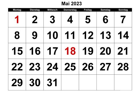 Kalender 2023 Deutsch