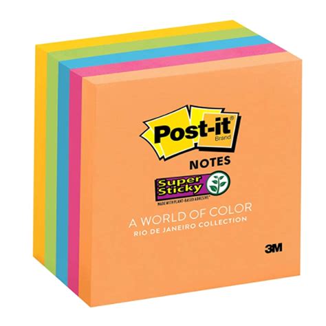 Post It Super Sticky Notes 2x Sticking Power 3 In X 3 In 5 Padspack