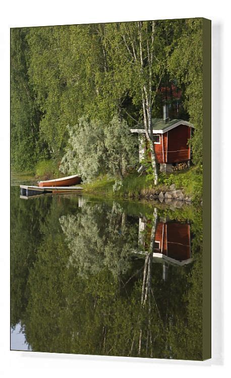 Print Of Sauna And Lake Reflections Lapland Finland Lapland Sauna