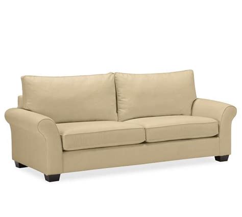 Pb Comfort Roll Arm Upholstered Sofa 83 Box Edge Memory Foam Cushions