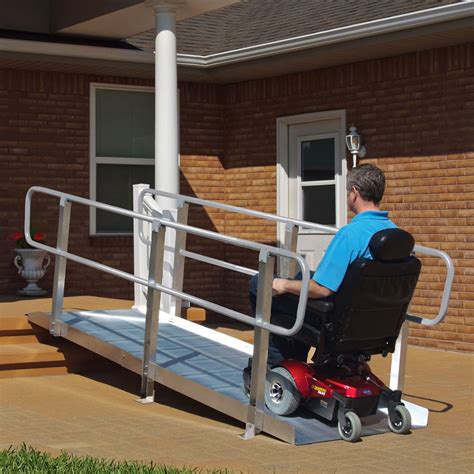 Discover the best wheelchair ramps in best sellers. 8' L - PVI OnTrac Wheelchair Access Ramp with Handrails ...