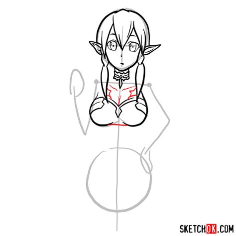 How To Draw A Portrait Of Leafa Sketchok Easy Drawing Guides